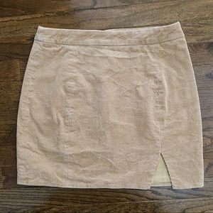 Showpo khaki corduroy mini skirt